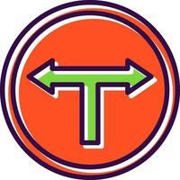 T Junction Vector Icon Design