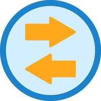 Two Way Arrow Vector Icon Design
