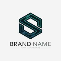 Business corporate letter S logo design vector. vector