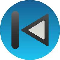 Previous Track Vector Icon Design