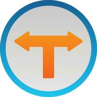 T Junction Vector Icon Design