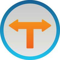 T Junction Vector Icon Design