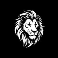 Lion, Black and White Vector illustration