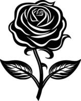 Rose, Black and White Vector illustration