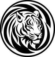 tigre, negro y blanco vector ilustración