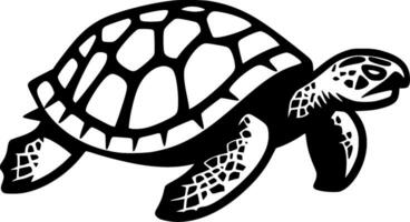 Turtle, Minimalist and Simple Silhouette - Vector illustration