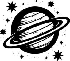 Galaxy, Black and White Vector illustration