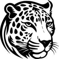 Leopard, Black and White Vector illustration