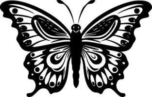 mariposa, negro y blanco vector ilustración