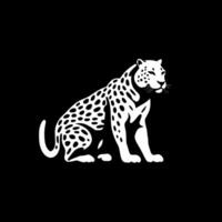 leopardo, minimalista y sencillo silueta - vector ilustración