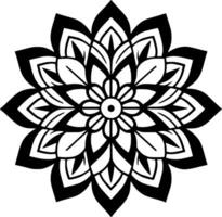 mandala - minimalista y plano logo - vector ilustración