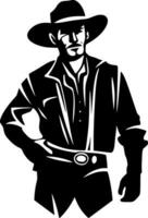 Western, Black and White Vector illustration