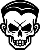 Skull, Black and White Vector illustration