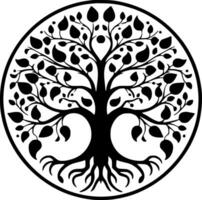 Tree, Minimalist and Simple Silhouette - Vector illustration