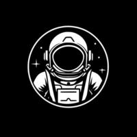 Astronaut - Black and White Isolated Icon - Vector illustration