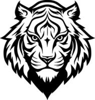 tigre, negro y blanco vector ilustración