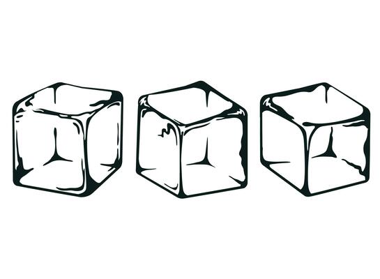 Silhouette Ice Cubes Cold Water Blocks
