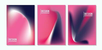 Set of Pink And Black Color Mesh Gradient Background Poster. Suitable for your Design, Poster, Brochure, and More. Vector Illustration.