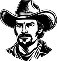 Cowboy, Minimalist and Simple Silhouette - Vector illustration