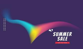 Summer Sale Abstract Banner liquid gradient Background. Fluid colour mix. vivid color blend. Modern Design Template For Your ad Banner, Poster, Cover, Web page, Brochure, and flyer. Vector