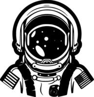 astronauta - minimalista y plano logo - vector ilustración