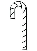 Sketch Simple Candy Cane Stick Doodle vector