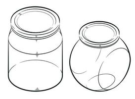 Sketch Jar Container Box Kitchen Storage vector