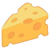 Swiss Cheese Blocks Dairy Food Cartoon vector