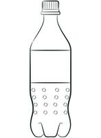 Sketch Soda Plastic Bottle Empty Soft Drink vector