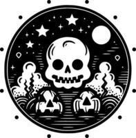 Halloween, Black and White Vector illustration