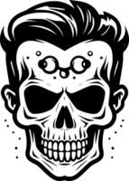 Skull - Black and White Isolated Icon - Vector illustration