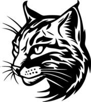 Wildcat - Black and White Isolated Icon - Vector illustration