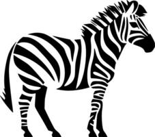 Zebra - Black and White Isolated Icon - Vector illustration