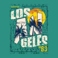 los angeles california graphic, typography vector, beach theme illustration, good for print t shirt and other use vector