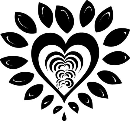Heart, Minimalist and Simple Silhouette - Vector illustration