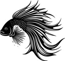 Beta Fish, Minimalist and Simple Silhouette - Vector illustration