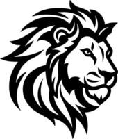 Lion - Black and White Isolated Icon - Vector illustration