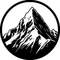 Mountains, Minimalist and Simple Silhouette - Vector illustration