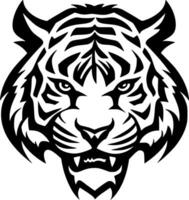 tigre, negro y blanco vector ilustración