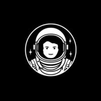 astronauta - minimalista y plano logo - vector ilustración