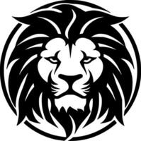 Lion - Black and White Isolated Icon - Vector illustration