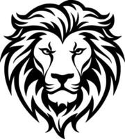 Lion - Black and White Isolated Icon - Vector illustration