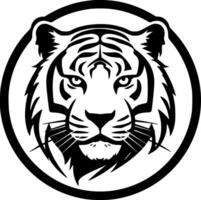 Tigre - minimalista y plano logo - vector ilustración