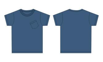 Baby boys T shirt vector illustration template front and back views