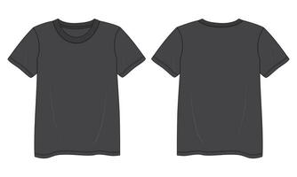 Baby girls T shirt tops vector illustration template front and back views