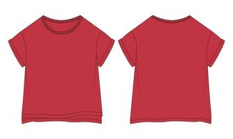 T shirt tops vector illustration template for baby girls