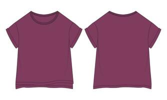 T shirt tops vector illustration template for baby girls