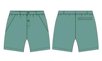 Shorts pant vector illustration template for men's and boys