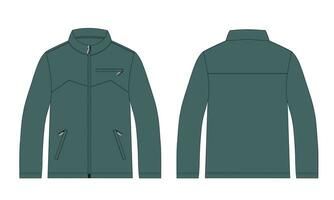 Long sleeve Jacket vector illustration template for men's and boys