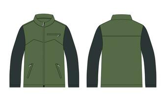 Long sleeve Jacket vector illustration template for men's and boys